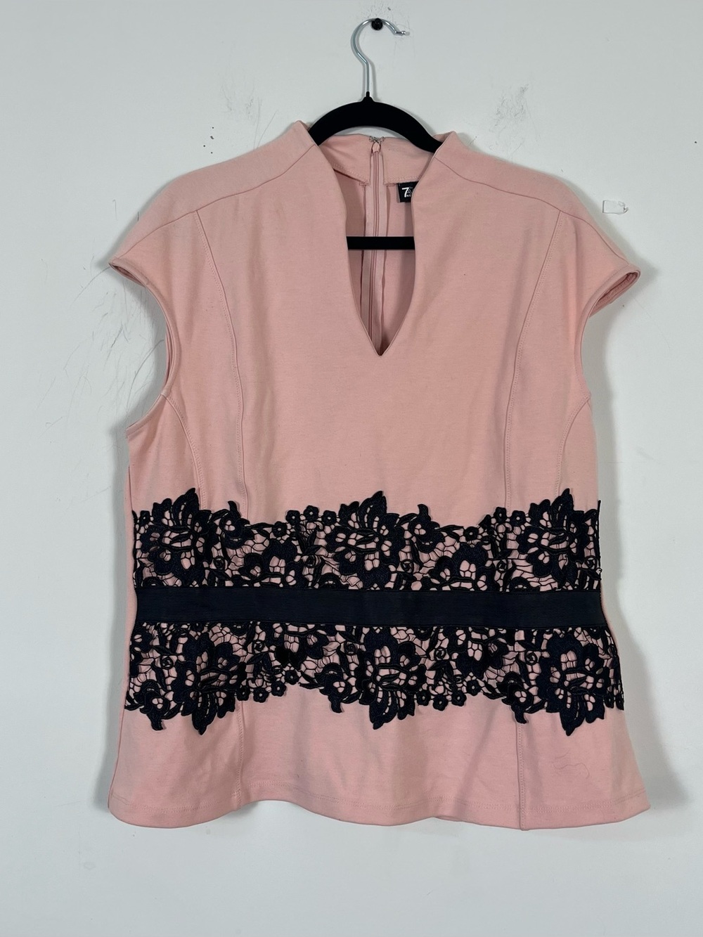 Seventh Avenue sleeveless back zip lace trim large